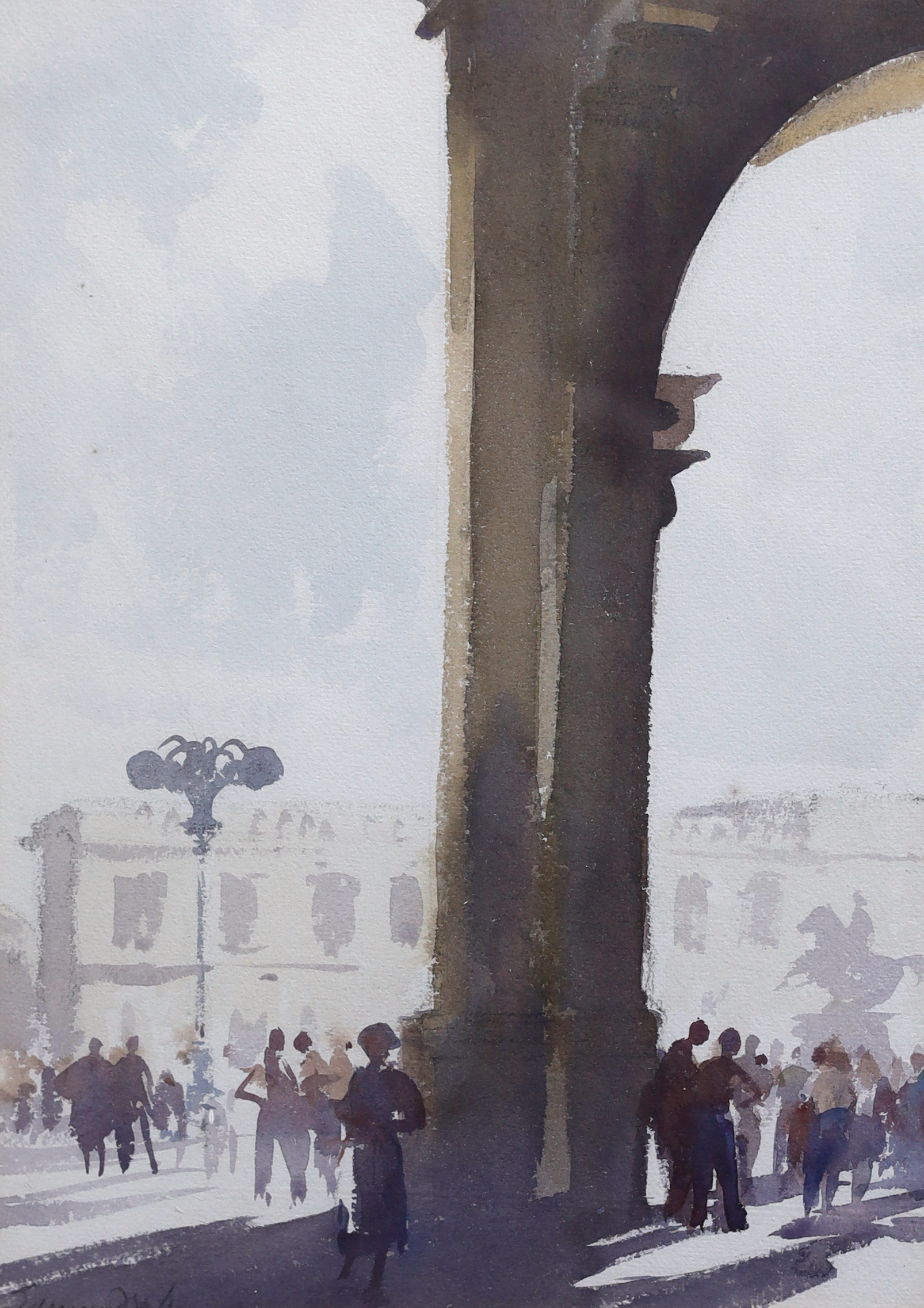 Edward Seago (British, 1910-1974), St Mark's Piazza, Venice, watercolour, 37 x 26cm